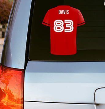 Soccer Jersey Car Decals